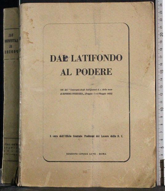 Dal latifondo al podere - G. Valerio Catullo - copertina