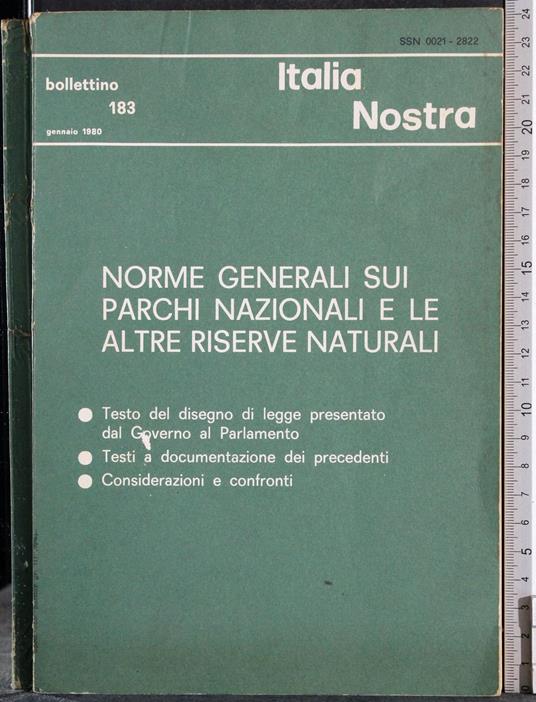 Norme sui parchi nazionali e le riserve naturali - G. Valerio Catullo - copertina