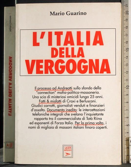 L' Italia della vergogna - Mario Guarino - copertina