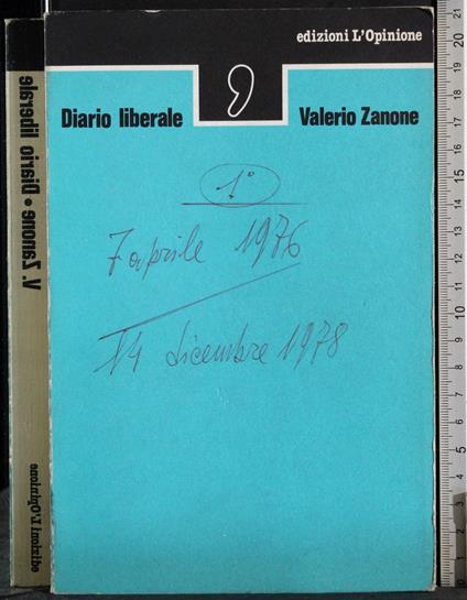 Diario liberale - Valerio Zanone - copertina