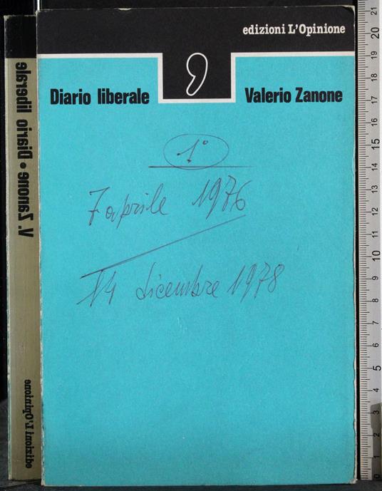 Diario liberale - Valerio Zanone - copertina