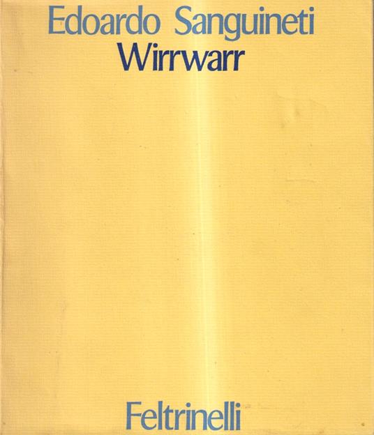Wirrwarr - Edoardo Sanguineti - copertina