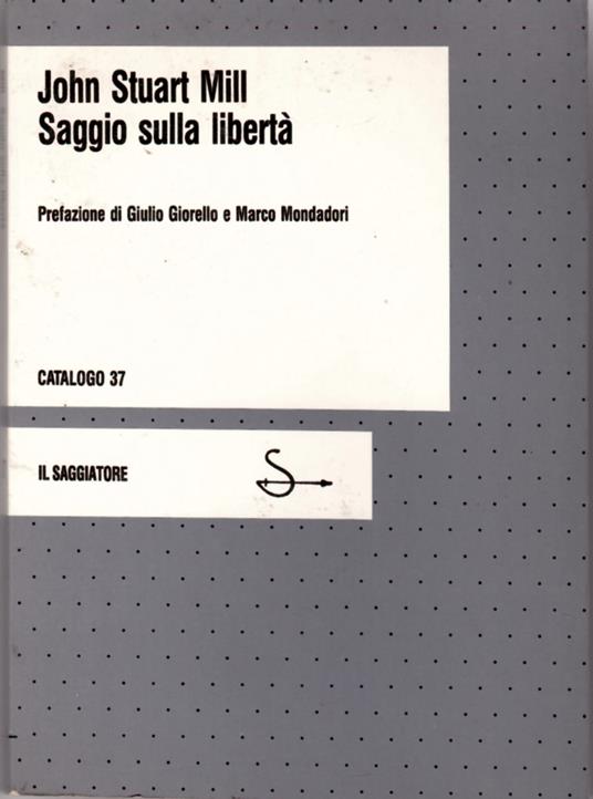 Saggio Sulla libertà - John Stuart Mill - copertina
