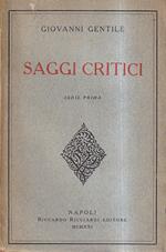 Saggi critici. Serie prima