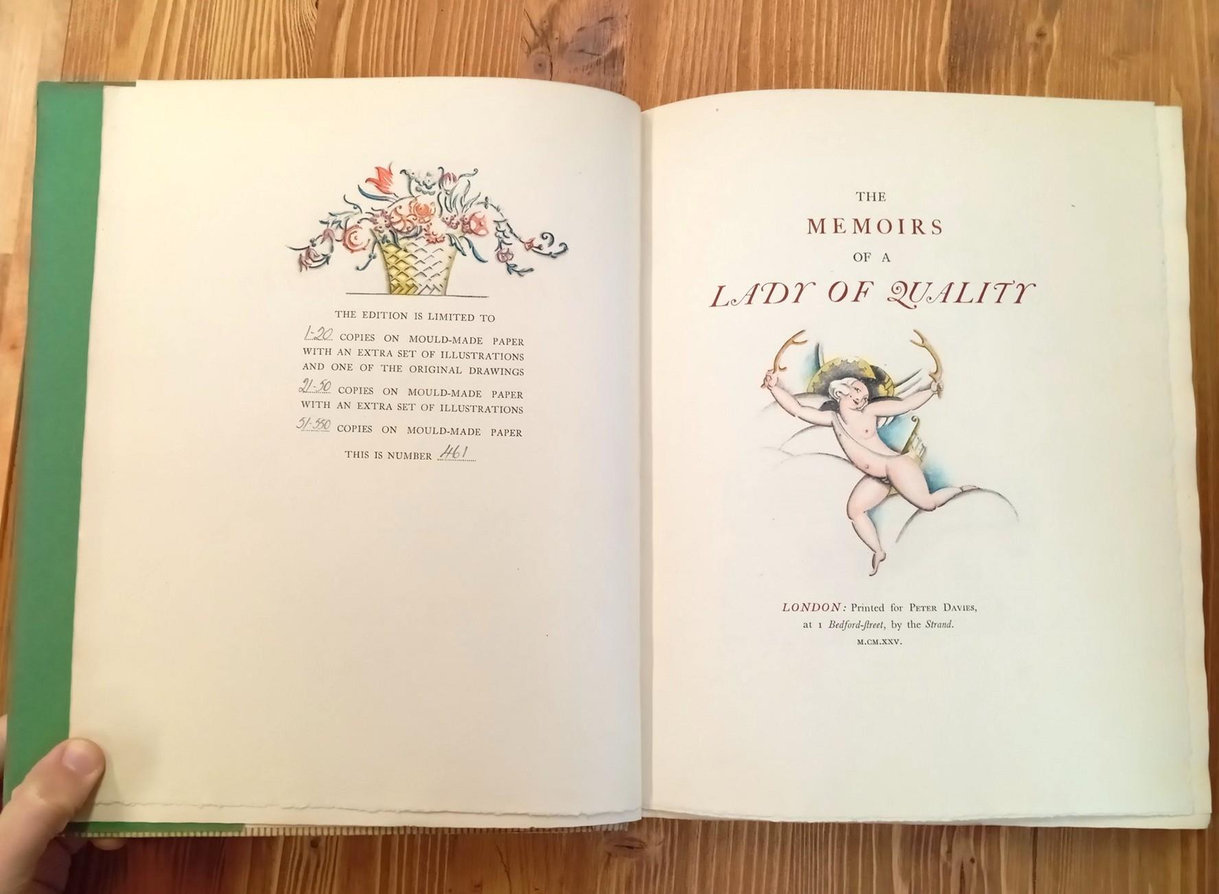 The Memoirs of a Lady of Quality, Being Lady Vane's Memoirs