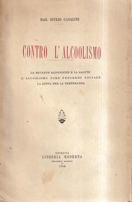 Contro l'alcolismo - copertina