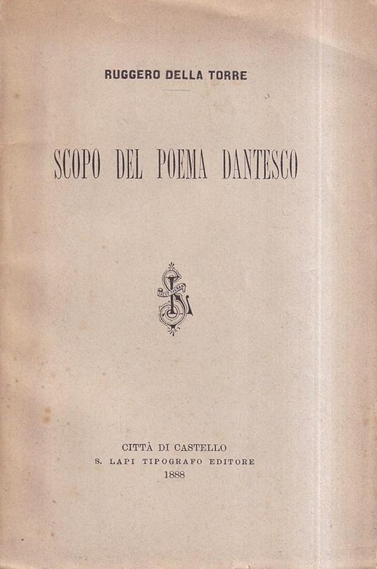Scopo del poema dantesco - copertina