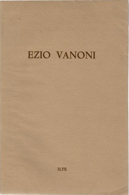 Ezio Vanoni - copertina