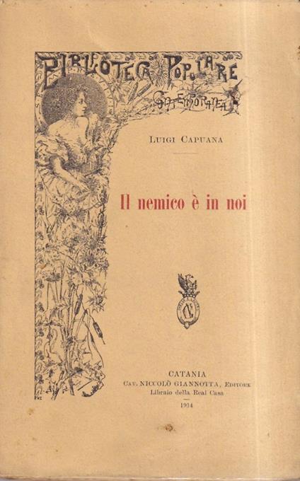 Il nemico è in noi - Luigi Capuana - copertina