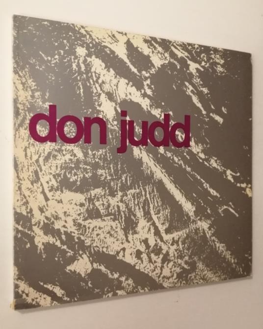 Don Judd - copertina