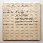 Systematische Programme Ad Dekkers  Ewerdt Hilgemann  Jan Schoonhoven  Herman De Vries. Con una pagina firmata e una dedica autografa