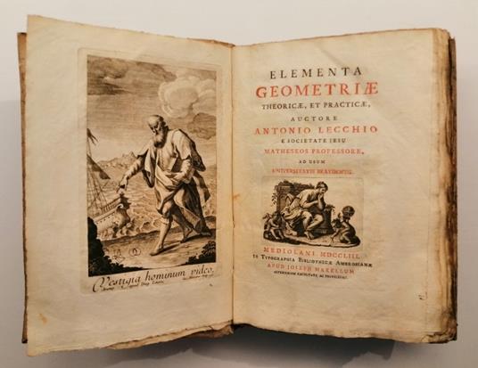 Elementa Geometriae, theoricae, et practicae ... ad usum Universitatis Braydensis - Antonio Lecchi - copertina