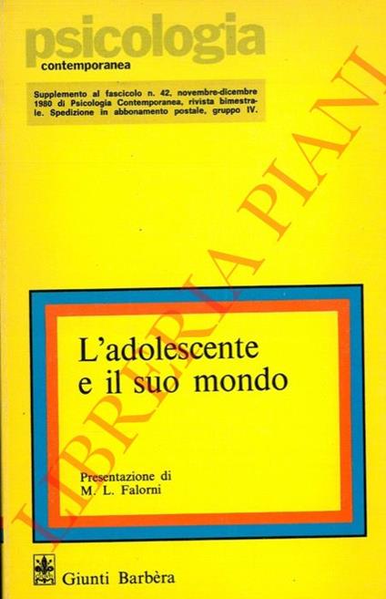 L' adolescente e il suo mondo - Irene M. Josselyn - copertina