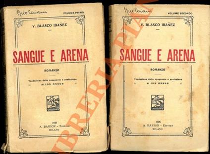 Sangue e arena - copertina