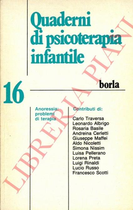Anoressia: problemi di terapia - copertina