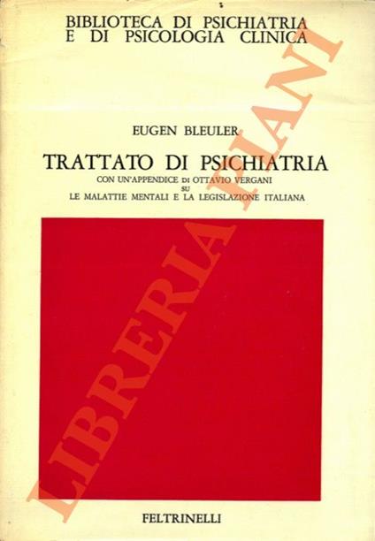 Trattato di psichiatria - Eugen Bleuler - copertina