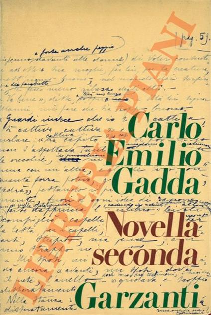 Novella seconda - Carlo Emilio Gadda - copertina
