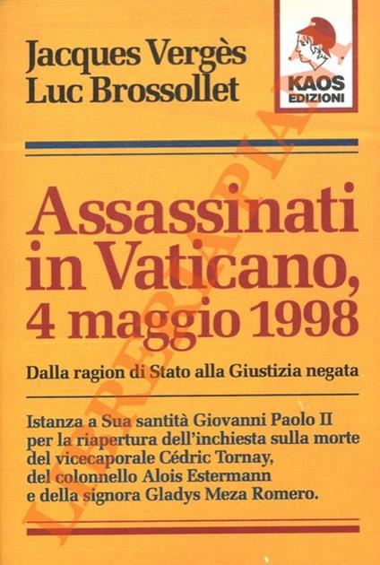 Assassinati in Vaticano, 4 maggio 1998. - copertina