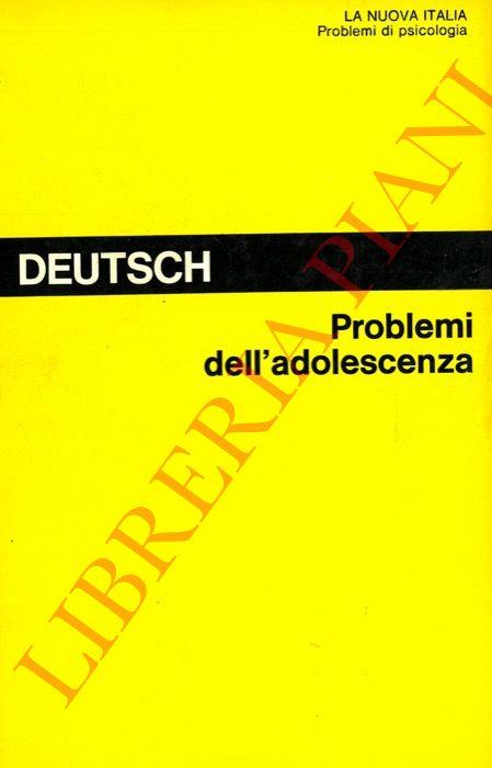 Problemi dell'adolescenza - Helene Deutsch - copertina