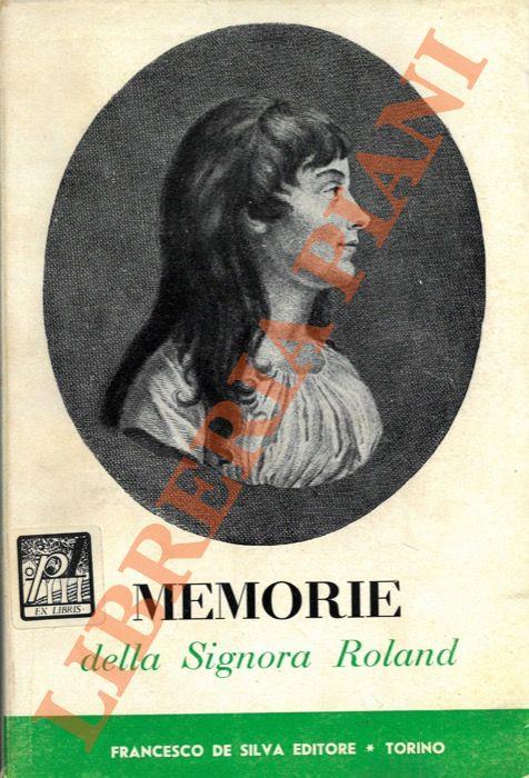 Memorie della Signora Roland - Rolando - copertina