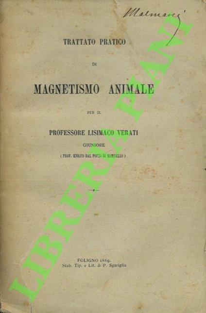Trattato pratico di magnetismo animale. - copertina