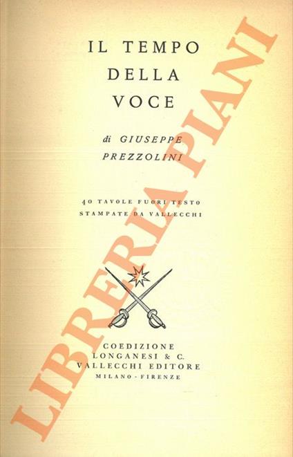 Il tempo della Voce. - Giuseppe Prezzolini - copertina