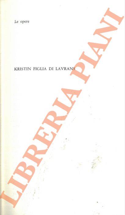 Kristin figlia di Lavrans - Sigrid Undset - copertina