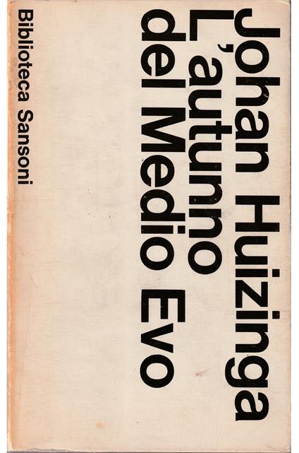 L' autunno del Medio Evo - copertina