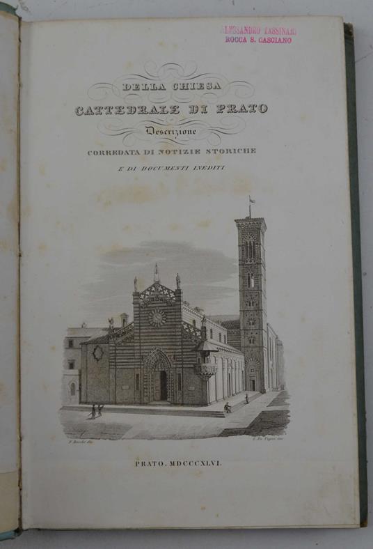 Della chiesa cattedrale di Prato. Descrizione corredata di notizie storiche e di documenti inediti - copertina