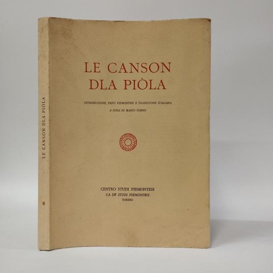 Le canson dla piòla - copertina