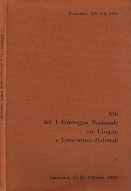 Dimensioni n. 5 - 6, 1970 - copertina