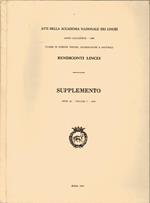 Atti della Accademia Nazionale dei Lincei - Supplemento