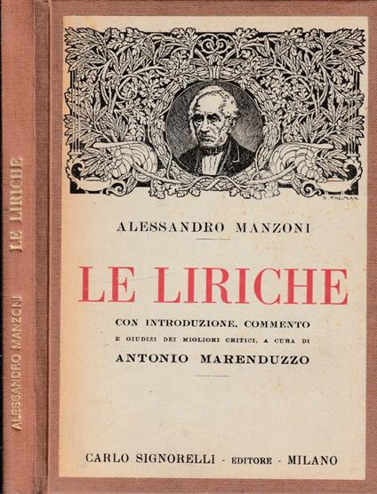 Le liriche - Alessandro Manzoni - copertina