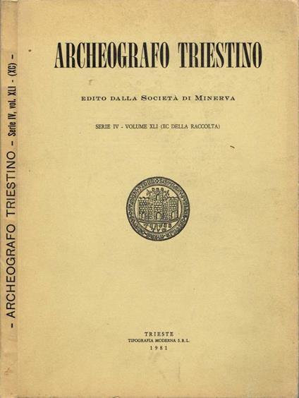 Archeografo Triestino - copertina