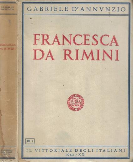 Francesca da Rimini - Gabriele D'Annunzio - copertina