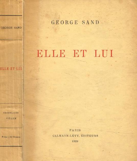 Elle et Lui - George Sand - copertina