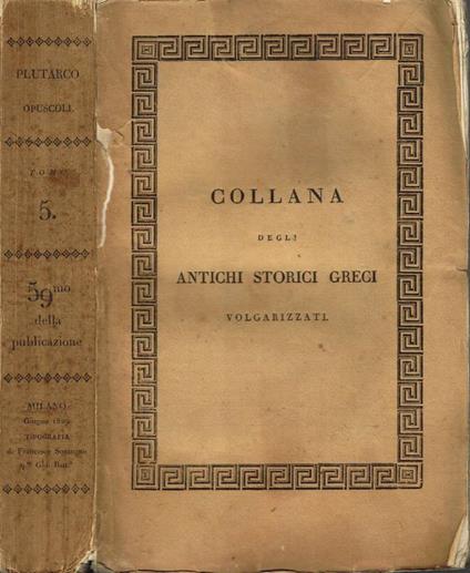 Opuscoli di Plutarco - Plutarco - copertina