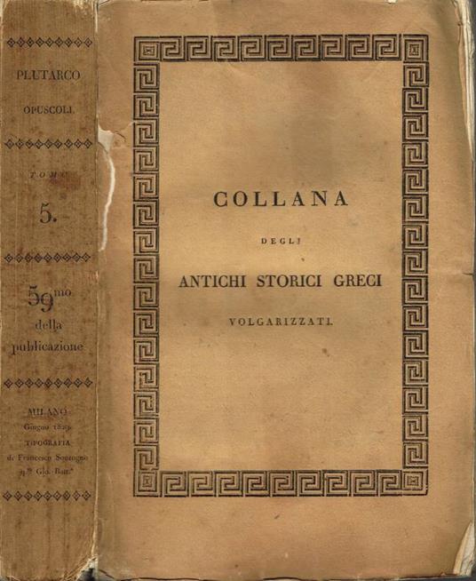 Opuscoli di Plutarco - Plutarco - copertina