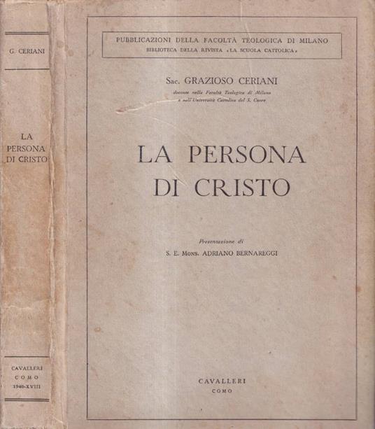 La persona di Cristo - Grazioso Ceriani - copertina
