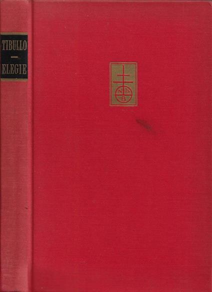 Elegie - Albio Tibullo - copertina