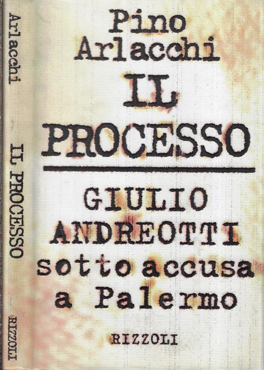 Il processo - Pino Arlacchi - copertina