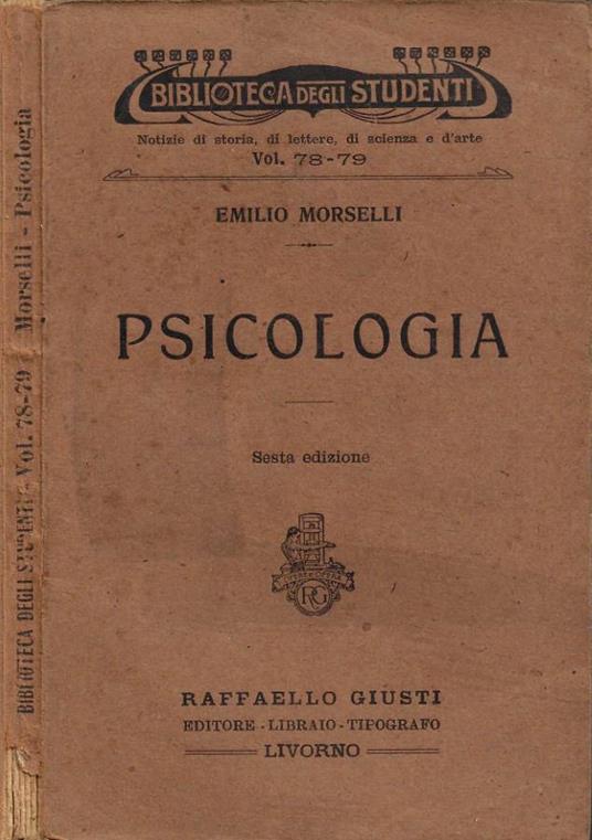 Psicologia - Emilio Morselli - copertina