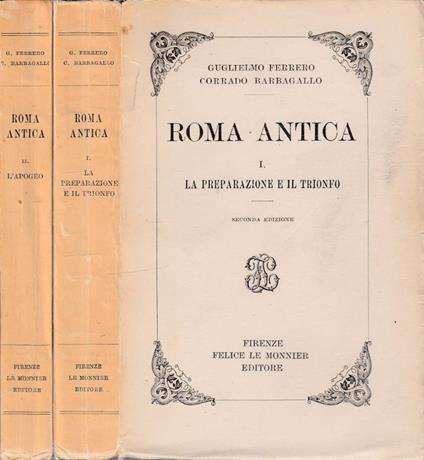 Roma antica - Guglielmo Ferrero - copertina