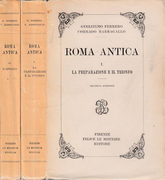 Roma antica - Guglielmo Ferrero - copertina
