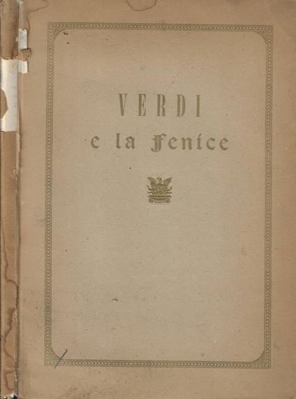Verdi e la Fenice - copertina