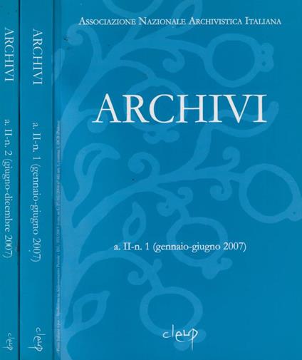 Archivi Anno 2007 - copertina