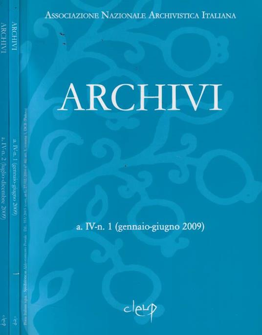 Archivi Anno 2009 - copertina
