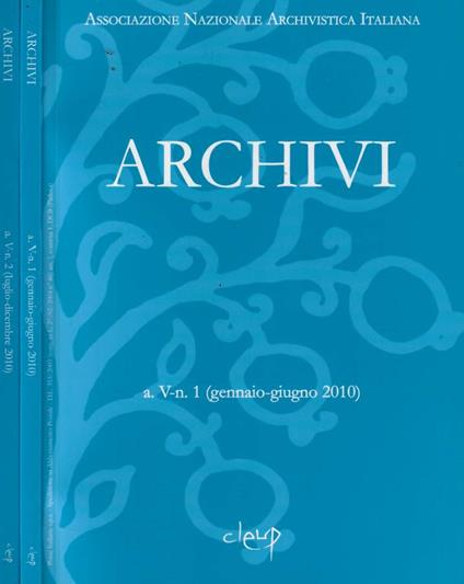 Archivi Anno 2010 - copertina