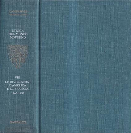 Storia del Mondo Moderno, volume VIII - copertina