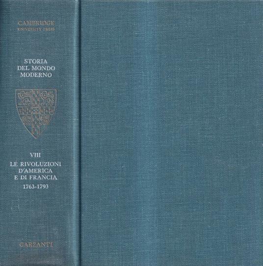 Storia del Mondo Moderno, volume VIII - copertina